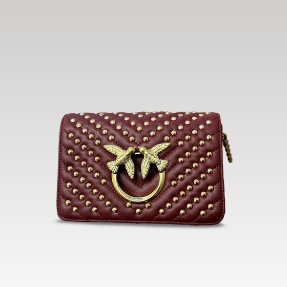 pinko\'s new riveted swallow bag