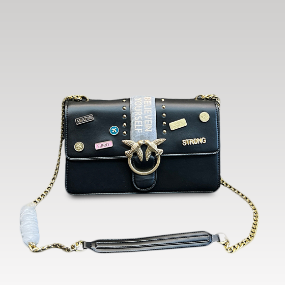 PINKO Swallow Badge chain bag