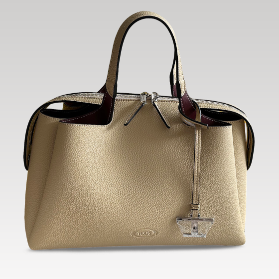 TOD\'S milk tea bucket bag in large size