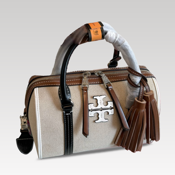 Tory burch 帆布流苏波士顿枕头包