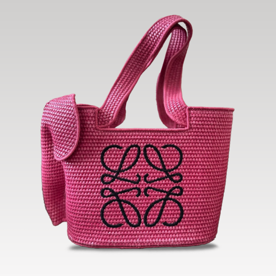 Luo Yiwei summer straw woven shopping bag and vegetable basket bag