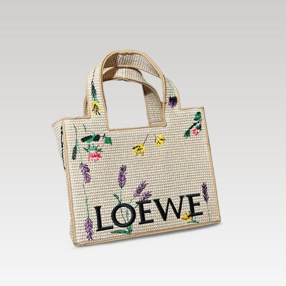Luo Yiwei Flower and straw woven bag