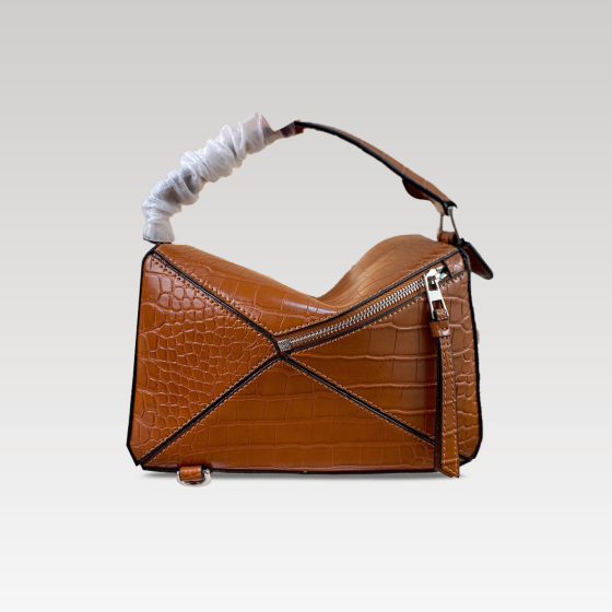 Loewe crocodile pattern geometric bag