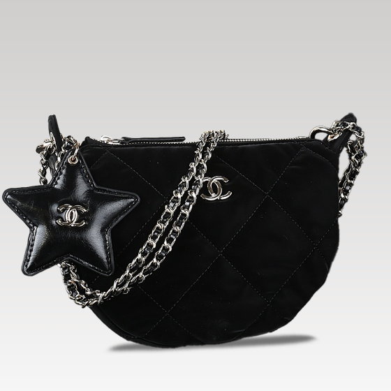 香奈儿 丝绒月牙包