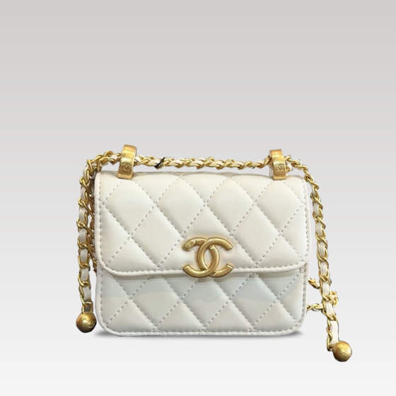 Chanel Double Gold Ball woc Wealth Bag
