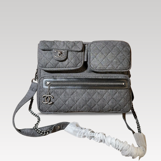 Chanel\'s new denim motorcycle bag